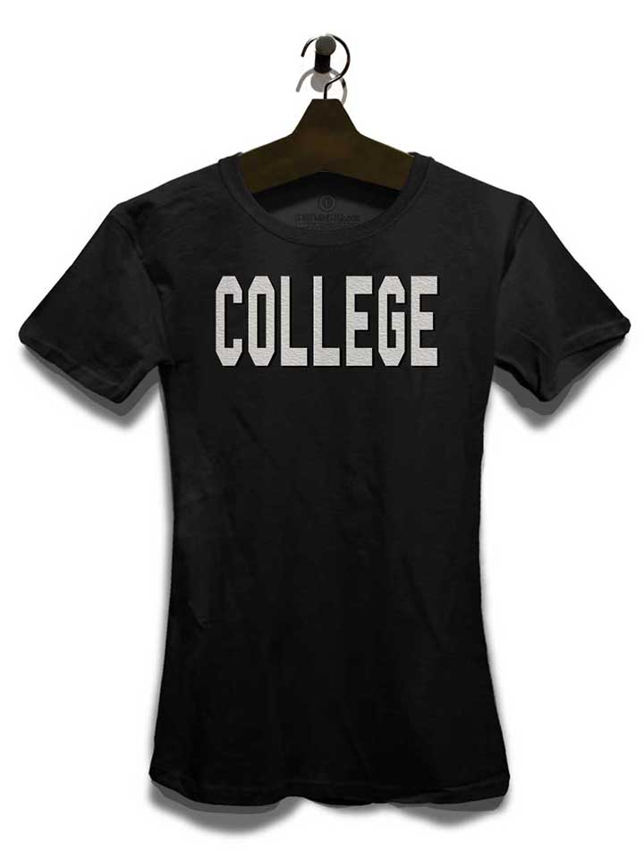 college-damen-t-shirt schwarz 3