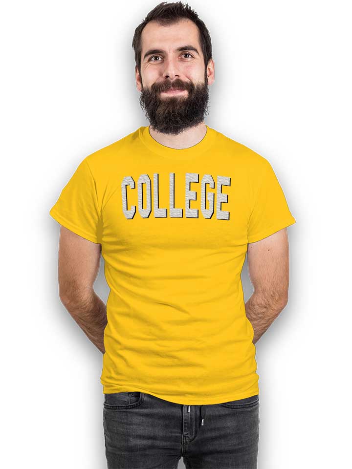 college-t-shirt gelb 2