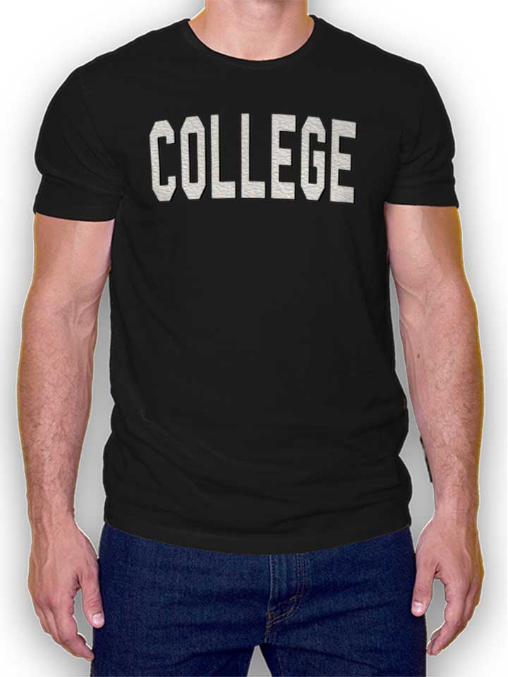 College T-Shirt schwarz L