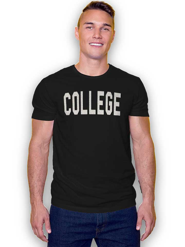 college-t-shirt schwarz 2