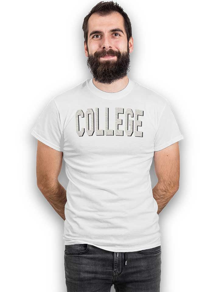 college-t-shirt weiss 2