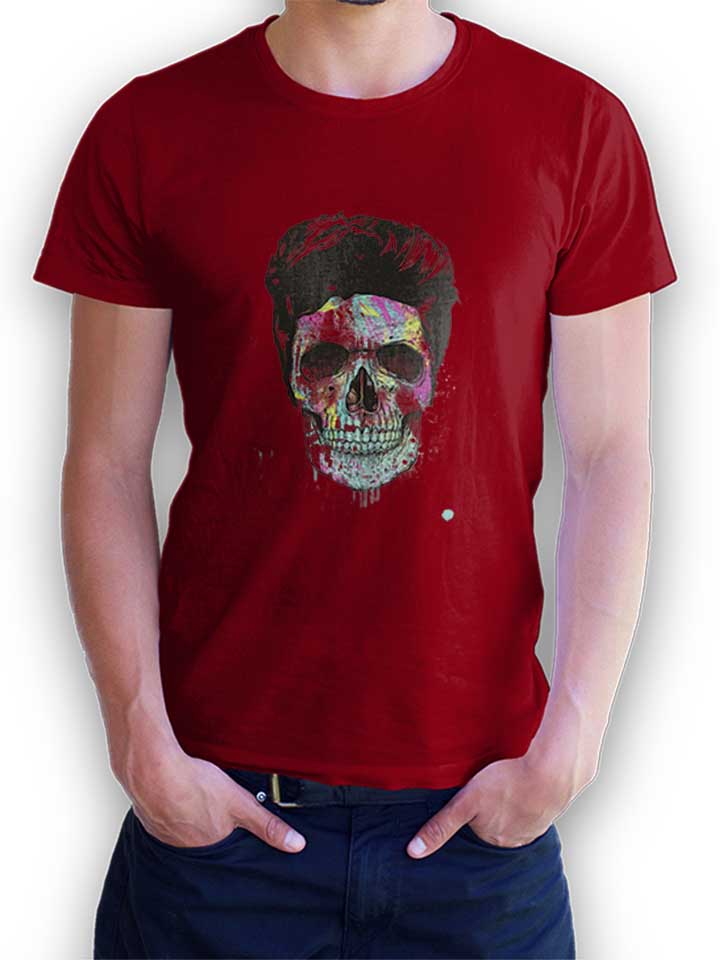 Color Your Skull T-Shirt bordeaux L