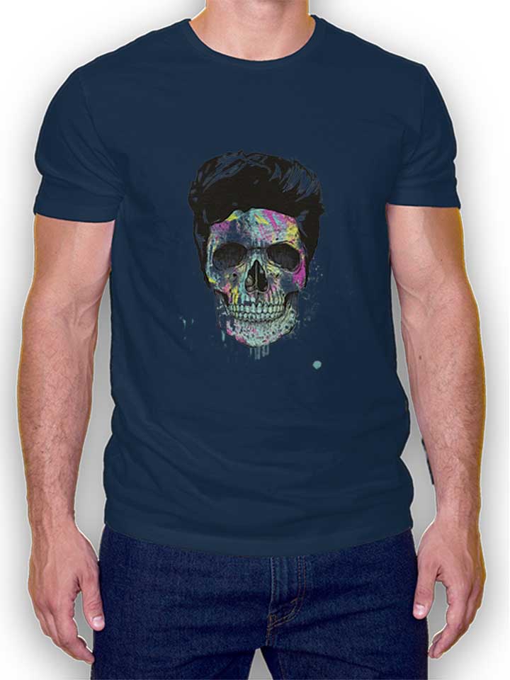 Color Your Skull T-Shirt dunkelblau L