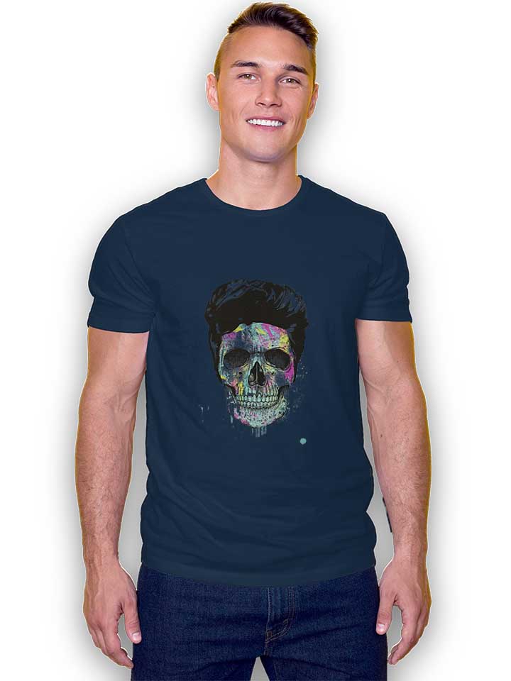 color-your-skull-t-shirt dunkelblau 2