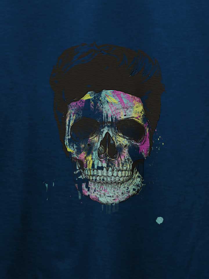 color-your-skull-t-shirt dunkelblau 4