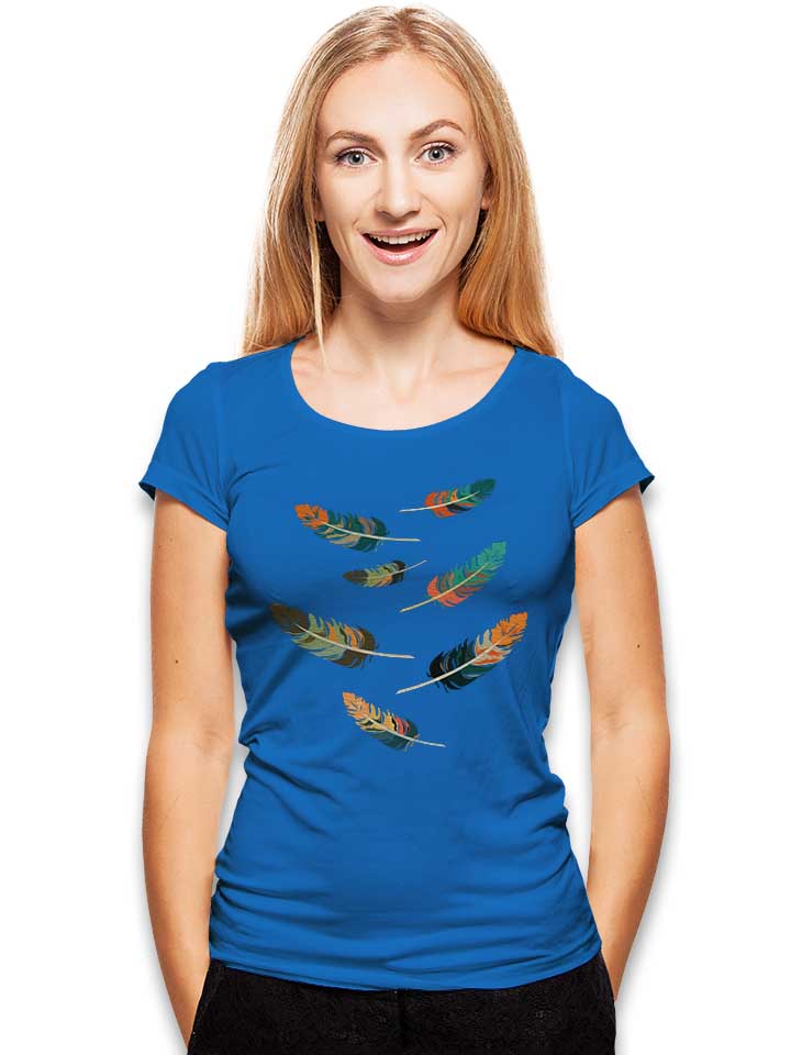 colorful-feathers-damen-t-shirt royal 2