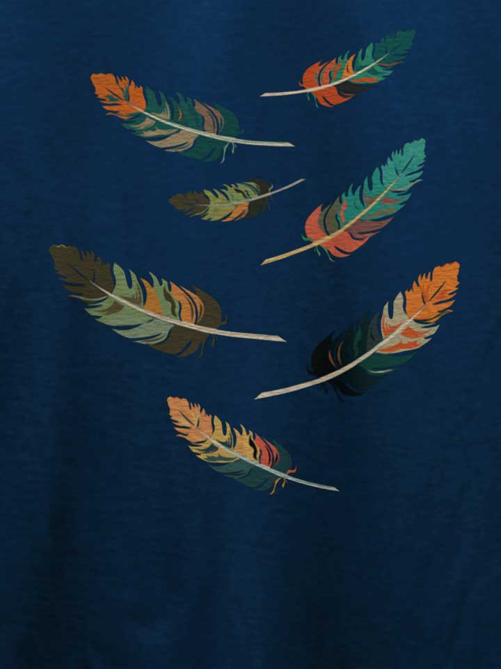 colorful-feathers-t-shirt dunkelblau 4