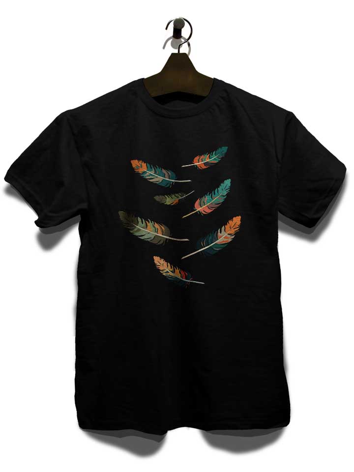 colorful-feathers-t-shirt schwarz 3