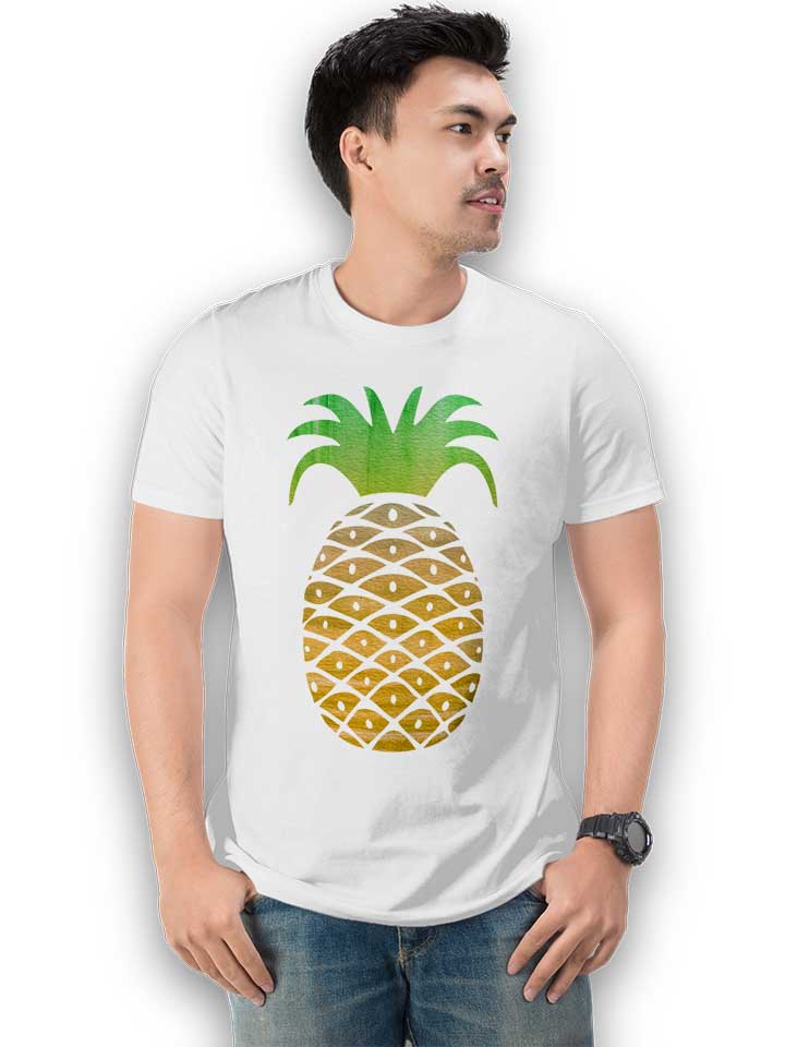 colorful-pineapple-t-shirt weiss 2