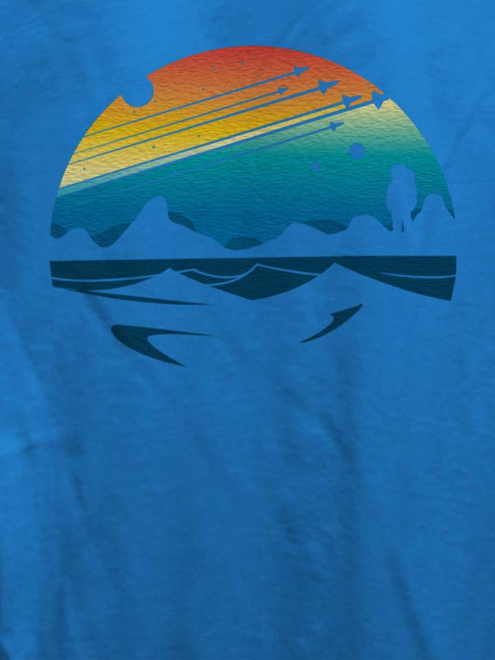 colorful-space-sunset-damen-t-shirt royal 4