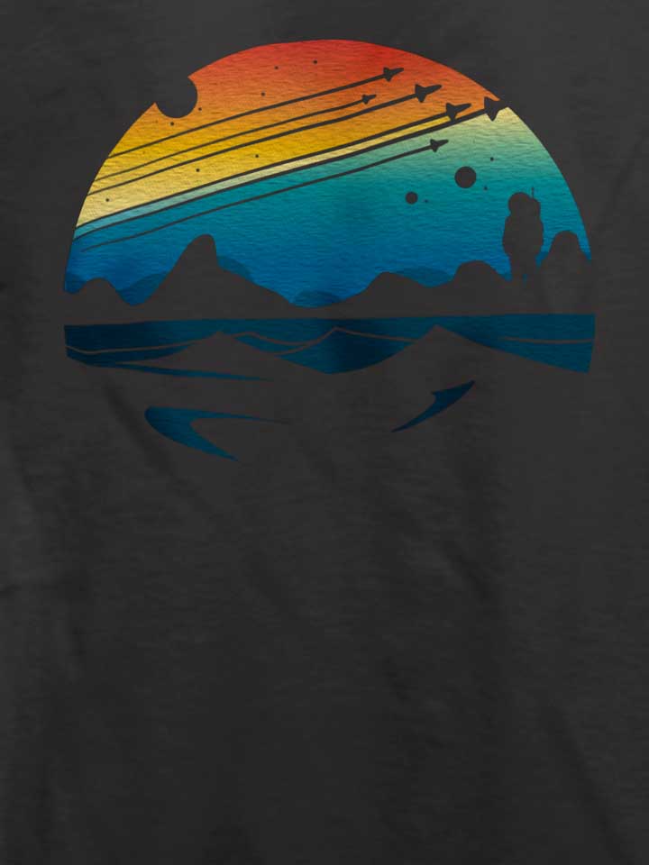 colorful-space-sunset-t-shirt dunkelgrau 4