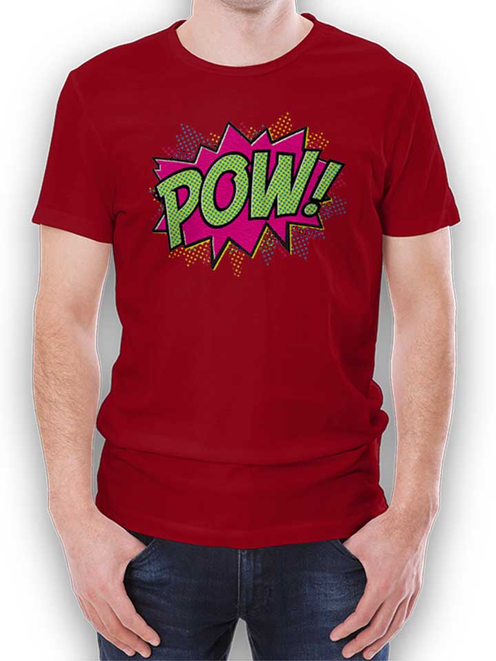 Comic Pop Art T-Shirt bordeaux L