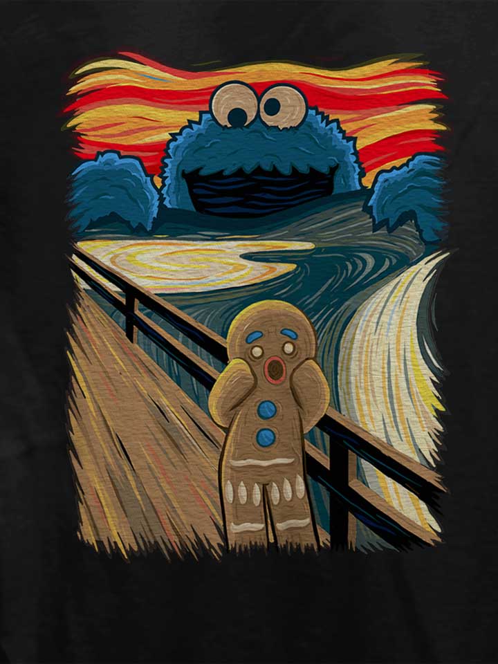 cookie-monster-art-damen-t-shirt schwarz 4
