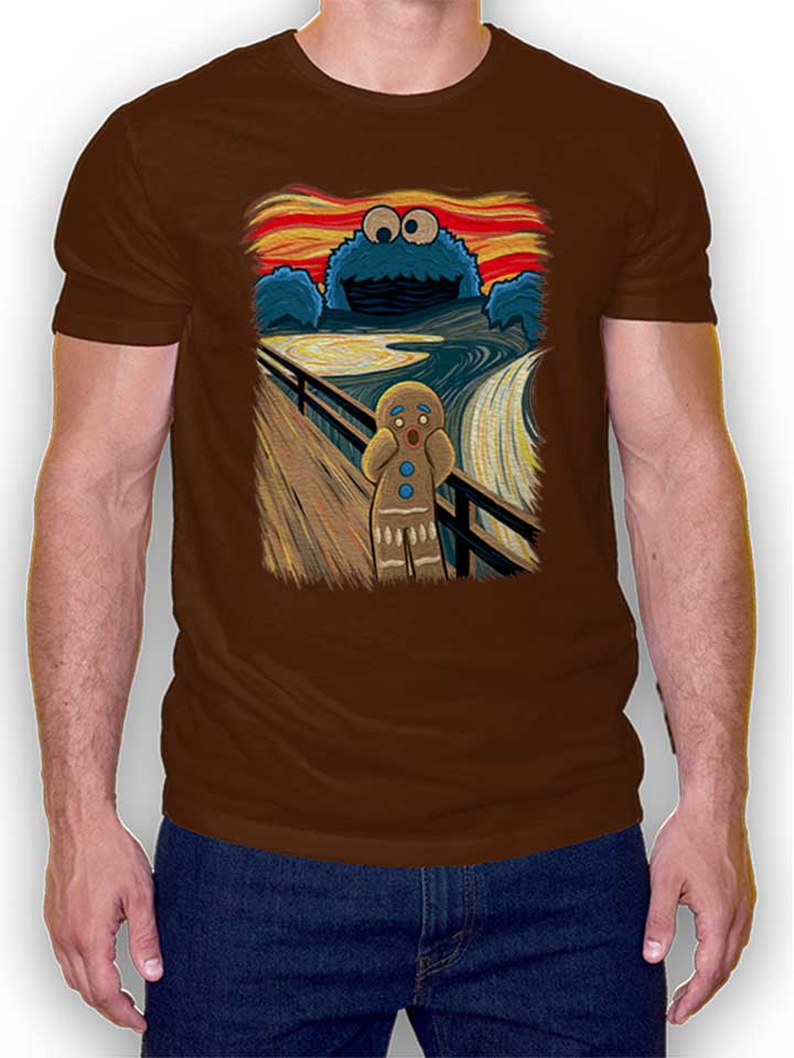 Cookie Monster Art T-Shirt braun L