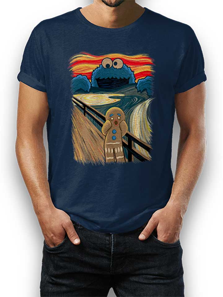 Cookie Monster Art T-Shirt navy L