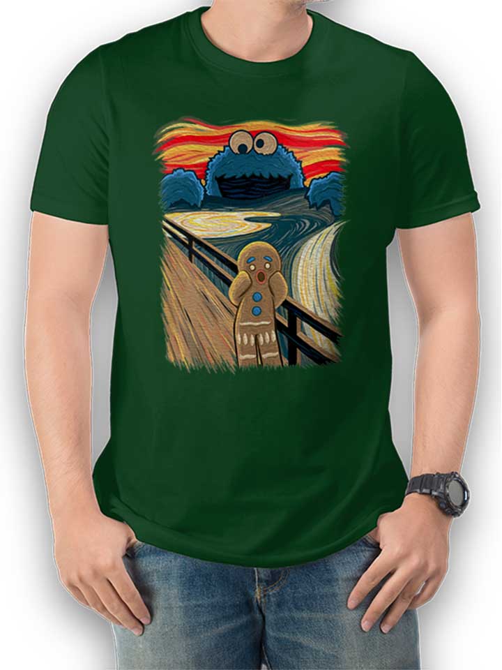 Cookie Monster Art T-Shirt dunkelgruen L