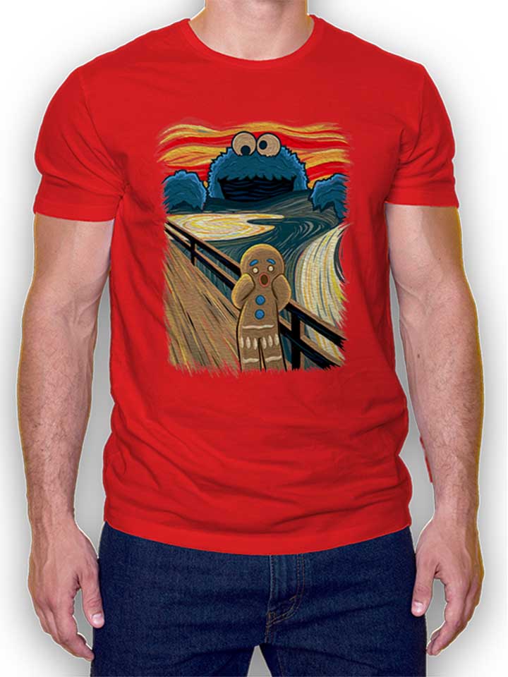 Cookie Monster Art T-Shirt rot L