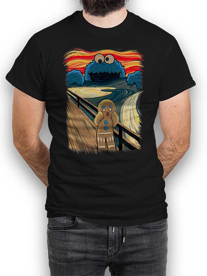 Cookie Monster Art T-Shirt schwarz L