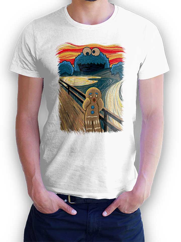 Cookie Monster Art T-Shirt blanc L