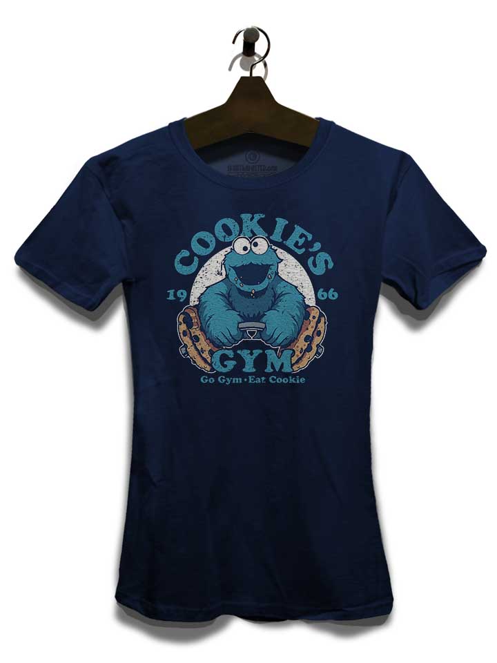 cookie-monster-gym-damen-t-shirt dunkelblau 3