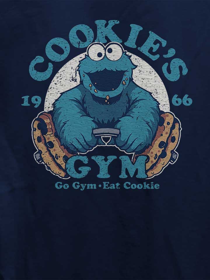 cookie-monster-gym-damen-t-shirt dunkelblau 4