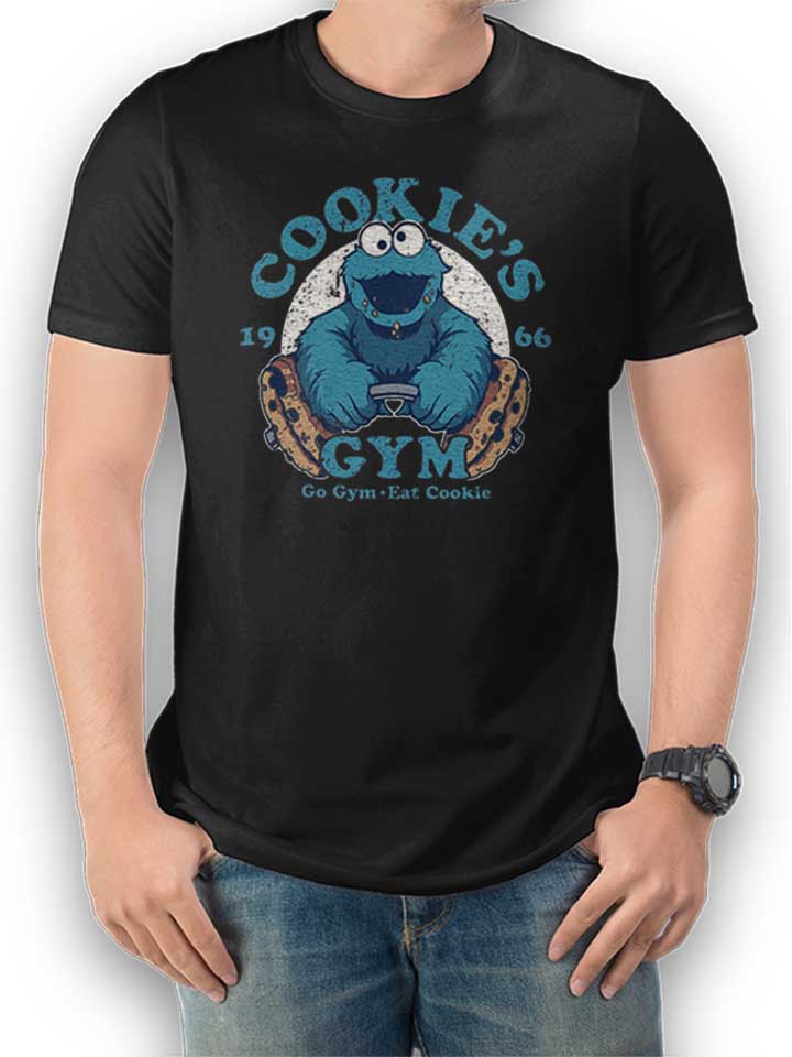 Cookie Monster Gym T-Shirt schwarz L