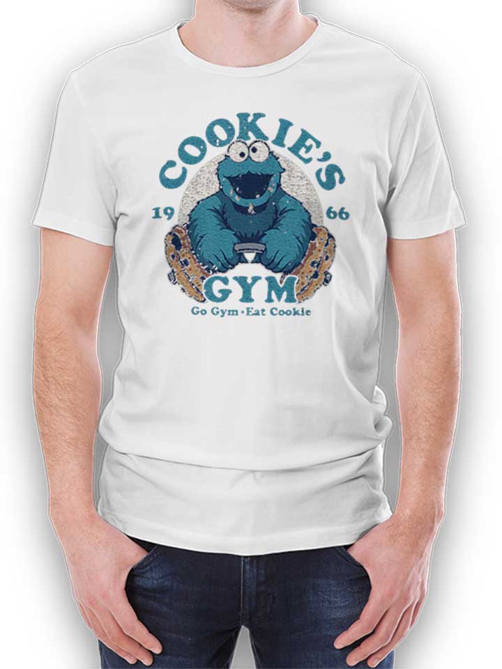 Cookie Monster Gym T-Shirt blanc L