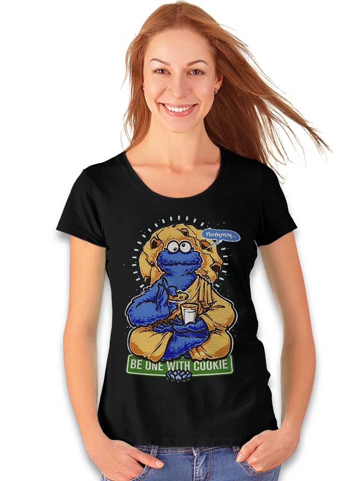 cookie-monster-yoga-damen-t-shirt schwarz 2