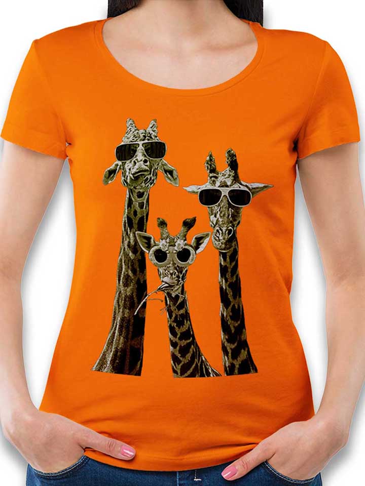 Cool Giraffes Damen T-Shirt orange L