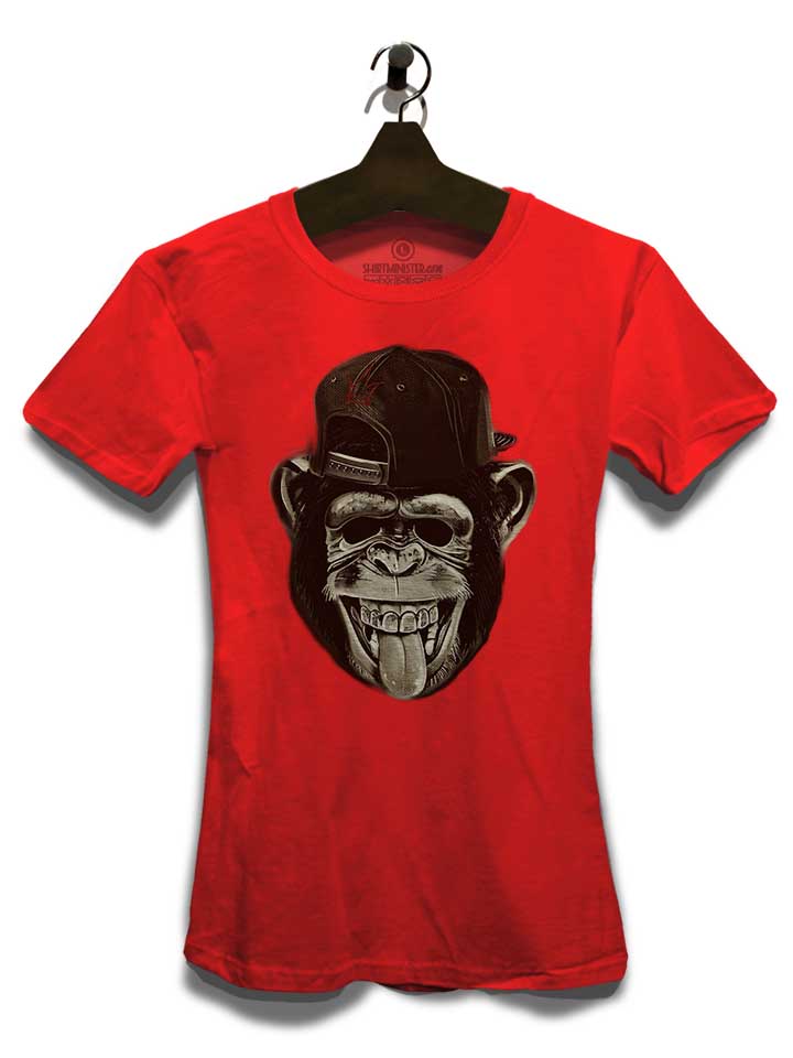 cool-monkey-damen-t-shirt rot 3