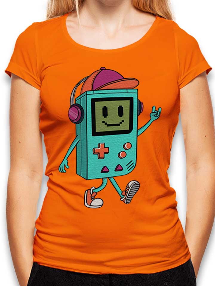 cool-retro-gamer-damen-t-shirt orange 1