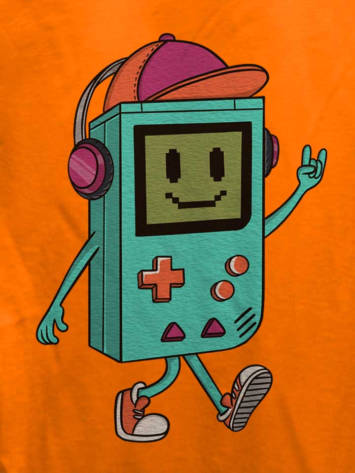cool-retro-gamer-damen-t-shirt orange 4