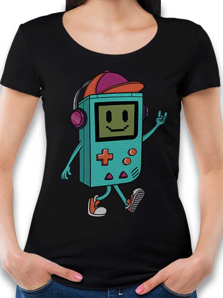 Cool Retro Gamer Damen T-Shirt schwarz L