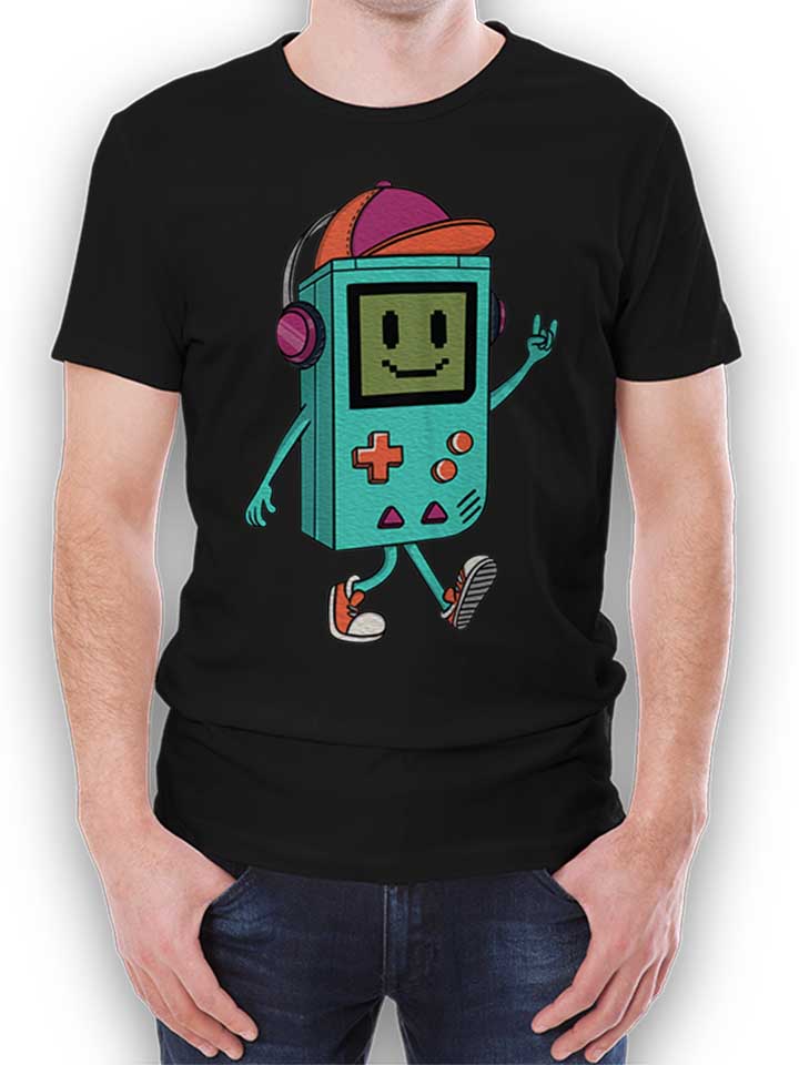 Cool Retro Gamer T-Shirt schwarz L