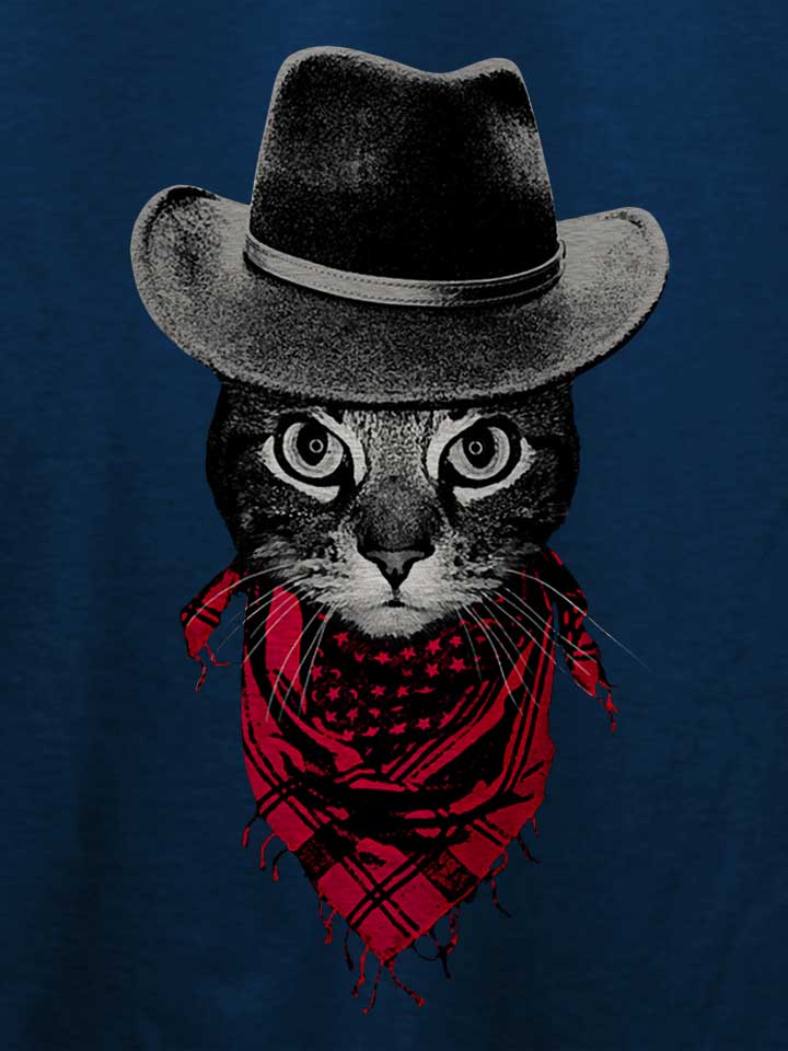 cowboy-cat-t-shirt dunkelblau 4
