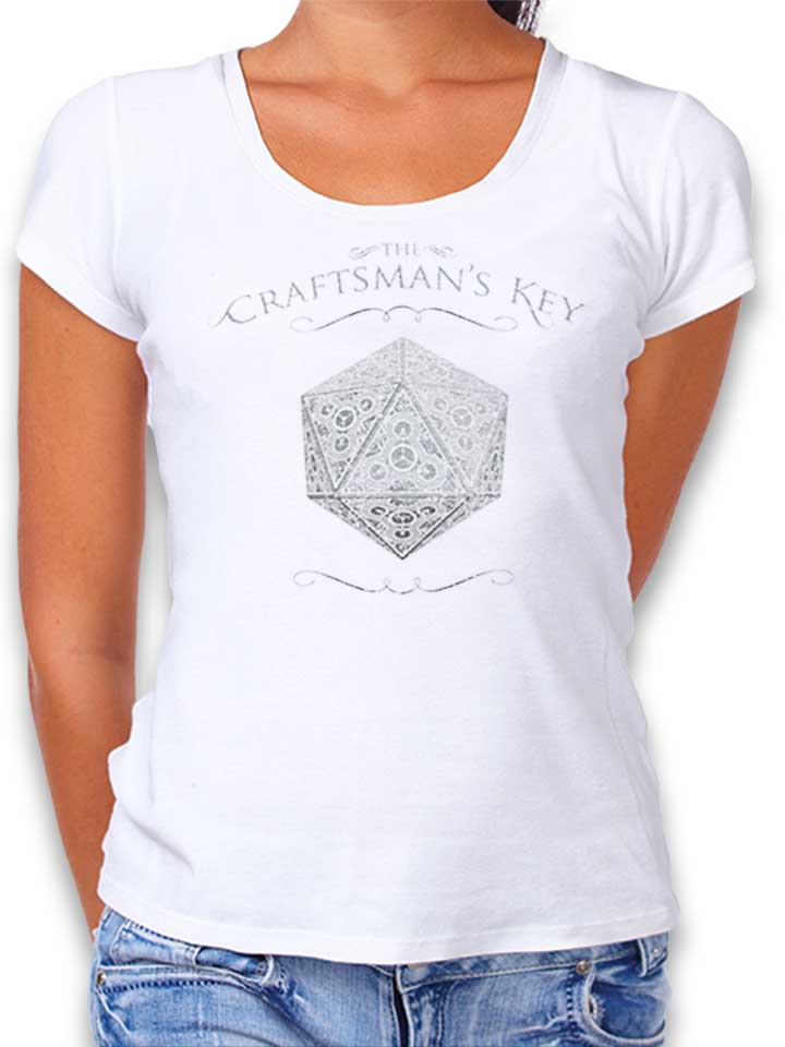 craftsmans-key-dice-damen-t-shirt weiss 1