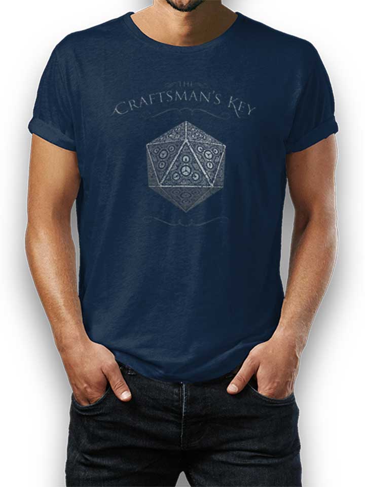 Craftsmans Key Dice Camiseta azul-marino L