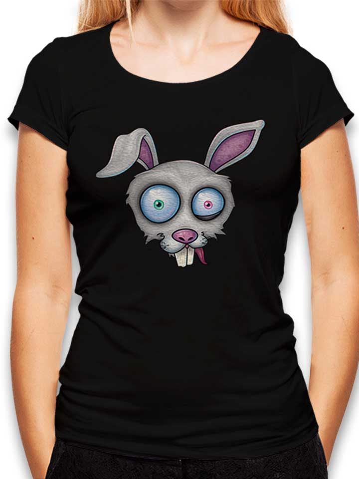 Crazy White Rabbit Damen T-Shirt schwarz L