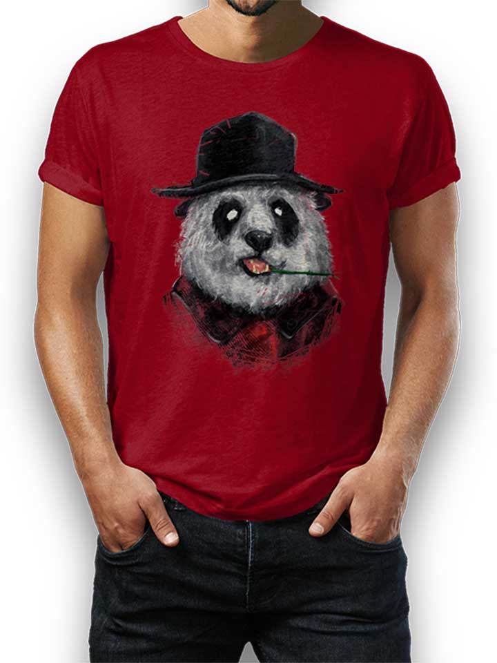 Creepy Panda T-Shirt bordeaux L