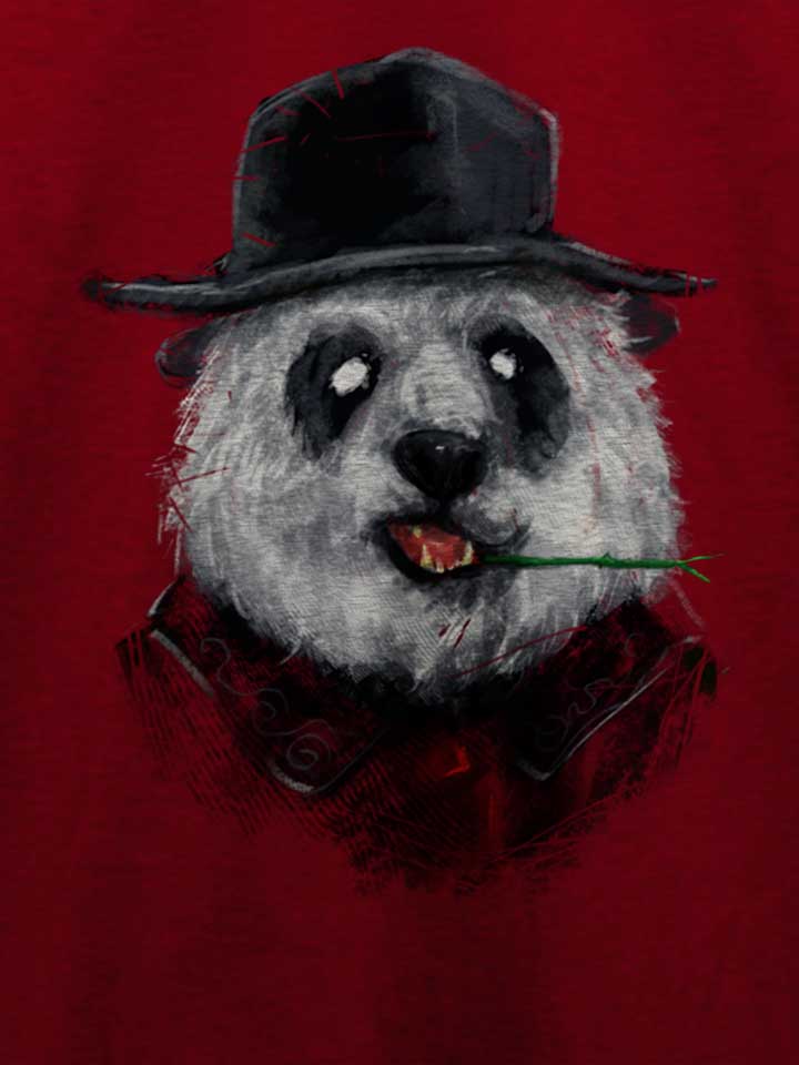 creepy-panda-t-shirt bordeaux 4