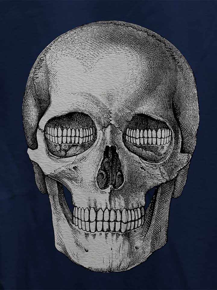 creepy-skull-damen-t-shirt dunkelblau 4