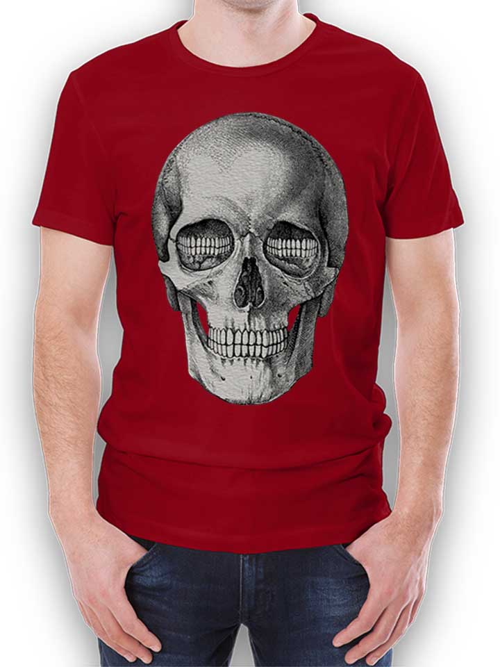 Creepy Skull T-Shirt bordeaux L