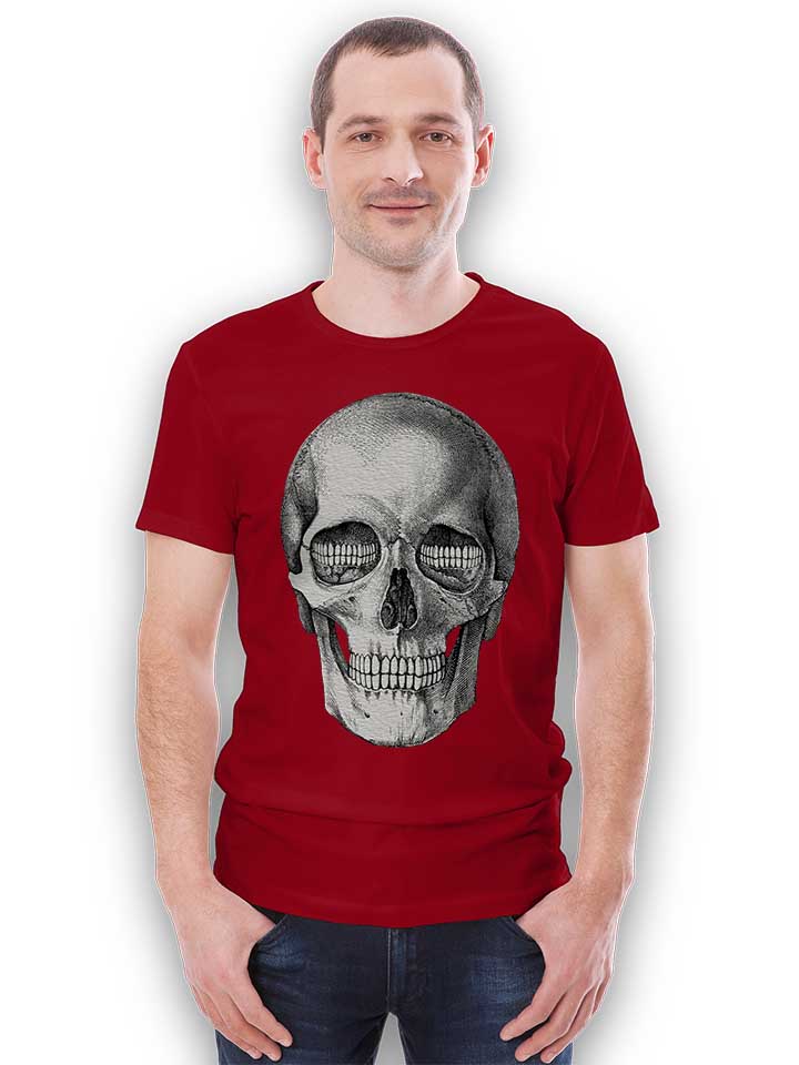 creepy-skull-t-shirt bordeaux 2