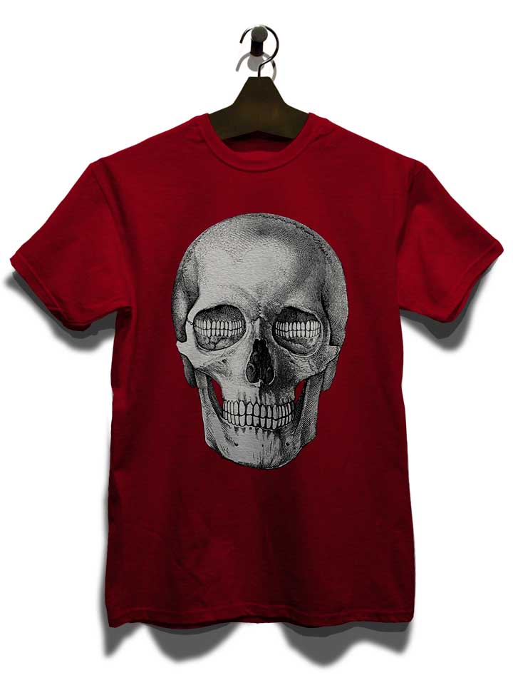 creepy-skull-t-shirt bordeaux 3