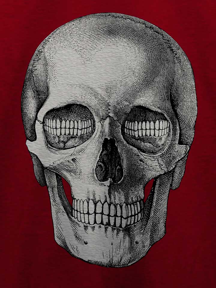 creepy-skull-t-shirt bordeaux 4