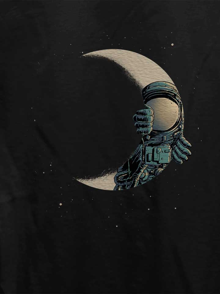 crescent-moon-astronaut-damen-t-shirt schwarz 4