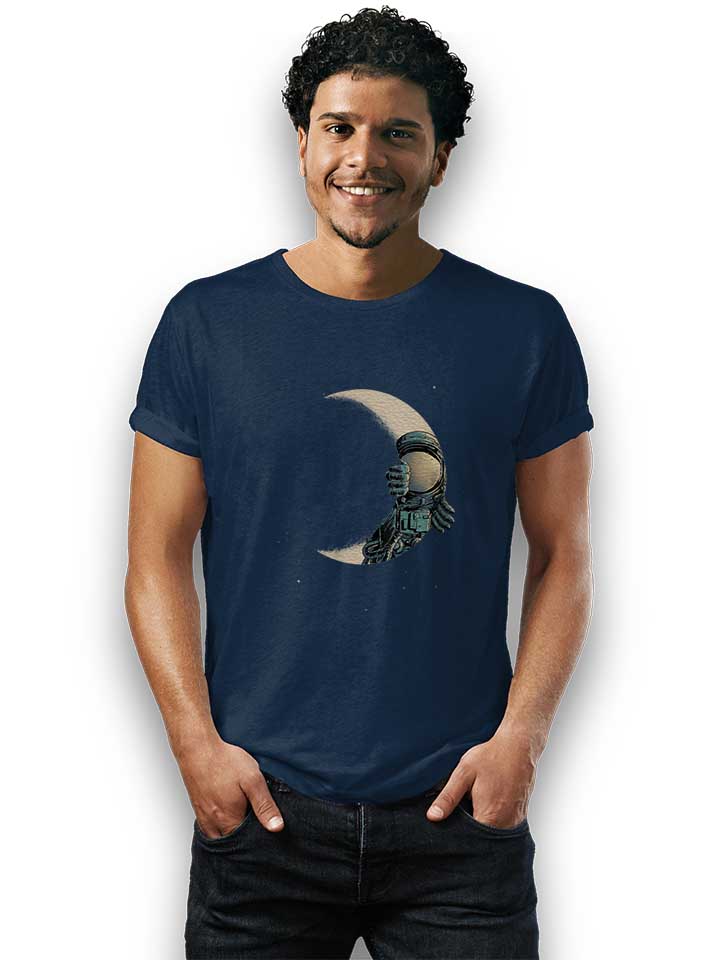 crescent-moon-astronaut-t-shirt dunkelblau 2