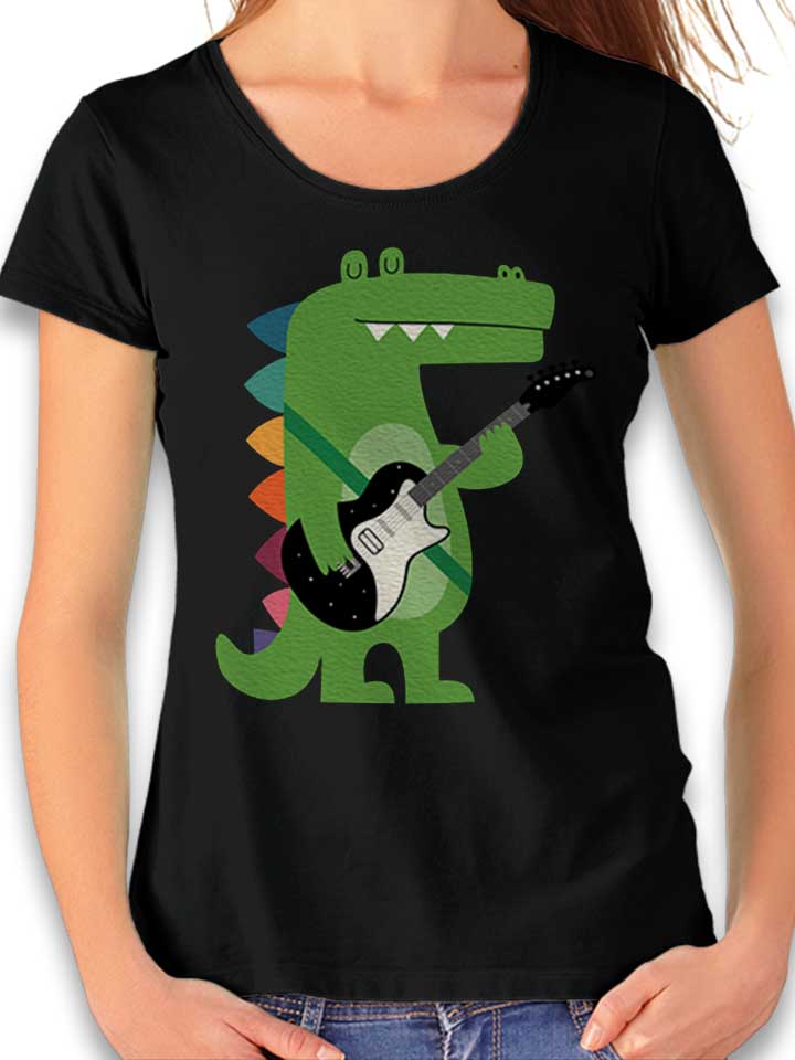 Croco Rock Damen T-Shirt schwarz L