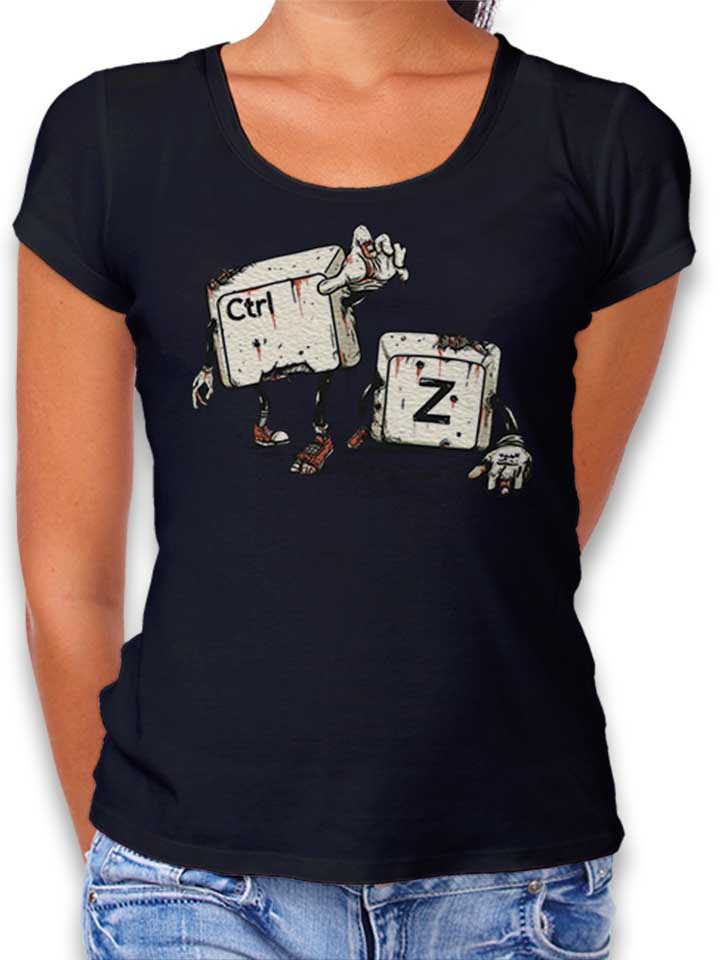 Crtl Z Zombies Damen T-Shirt schwarz L