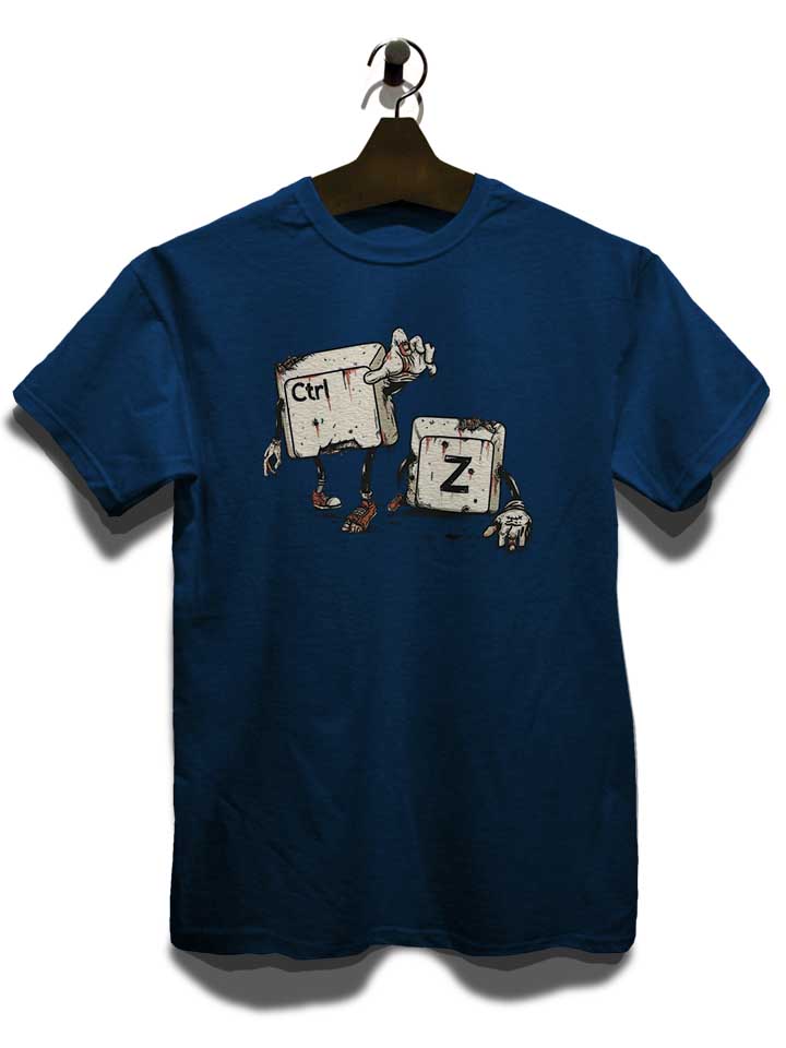 crtl-z-zombies-t-shirt dunkelblau 3